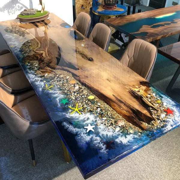海洋款現代樹脂茶台
