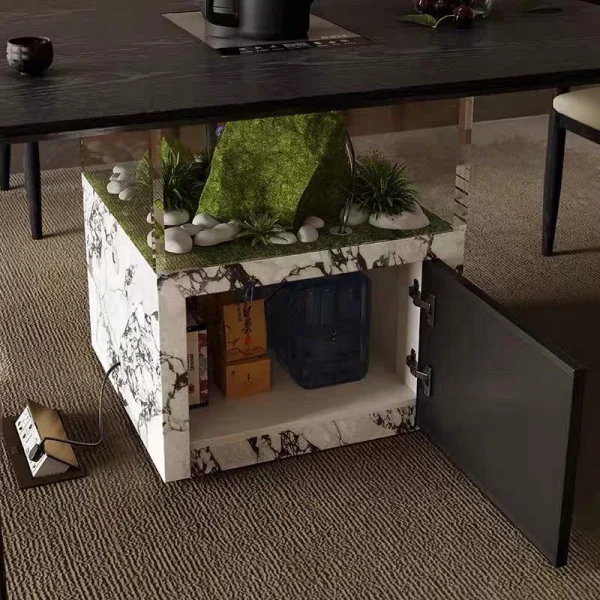 現代簡約穿衣綠植觀景茶台：圖片 2