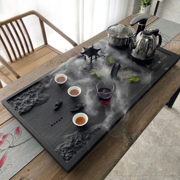 天然烏金石霧化流水