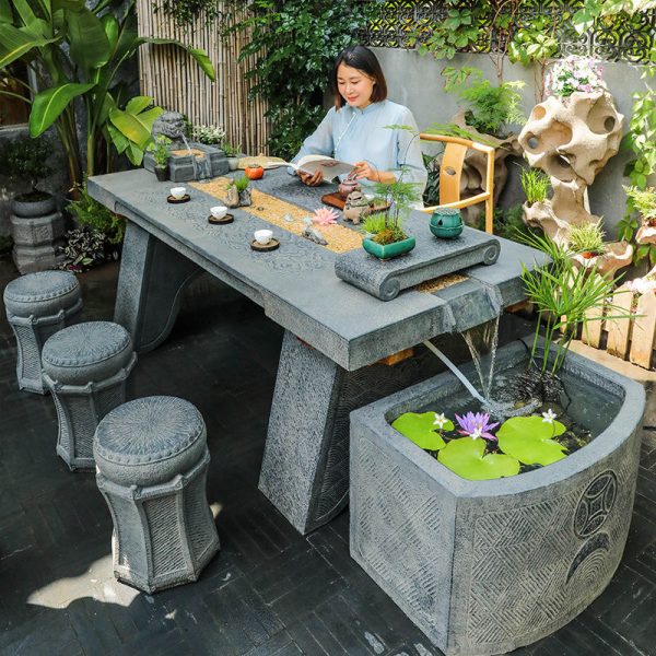 超重工大缸流水種植茶台