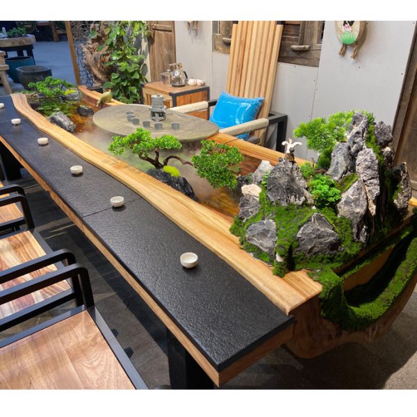 假山種植流水茶台