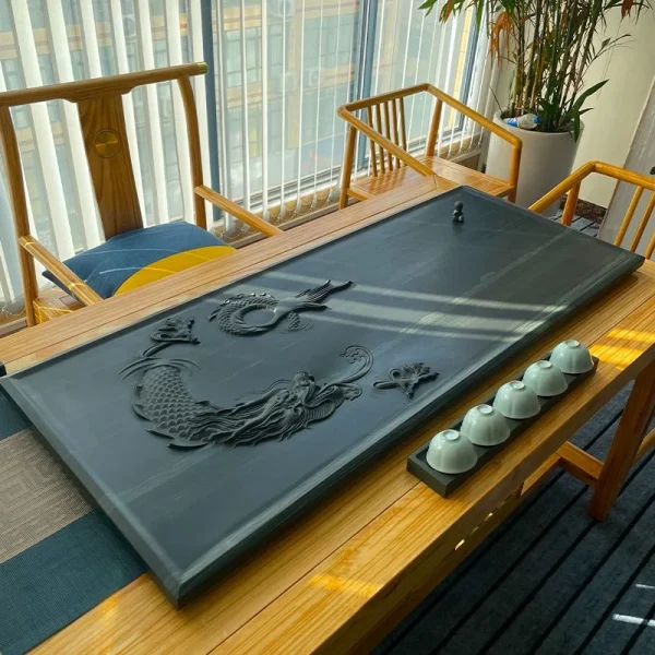龍吸水石茶盤