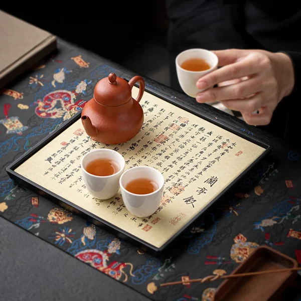 蘭亭集序石茶盤