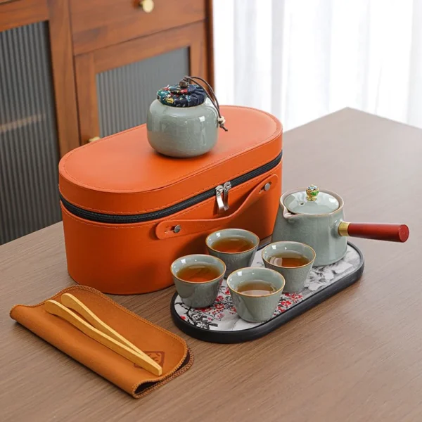 便攜式寶路藍色茶具：圖片 2