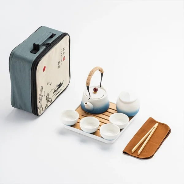 漸變藍便攜式茶杯：圖片 2
