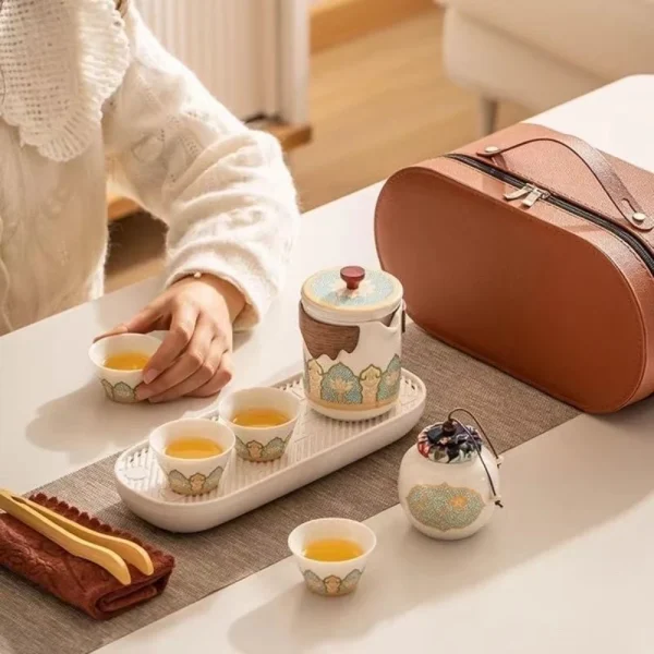 月白古韻一壺四杯