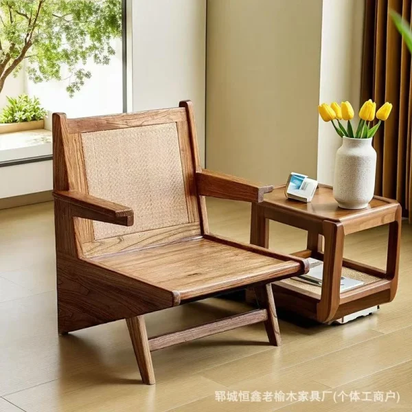 北歐休閒藤編椅：圖片 2