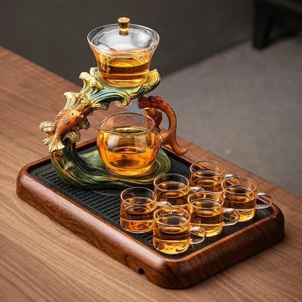 金綠錦鯉自動茶具