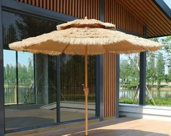仿真稻草戶外傘