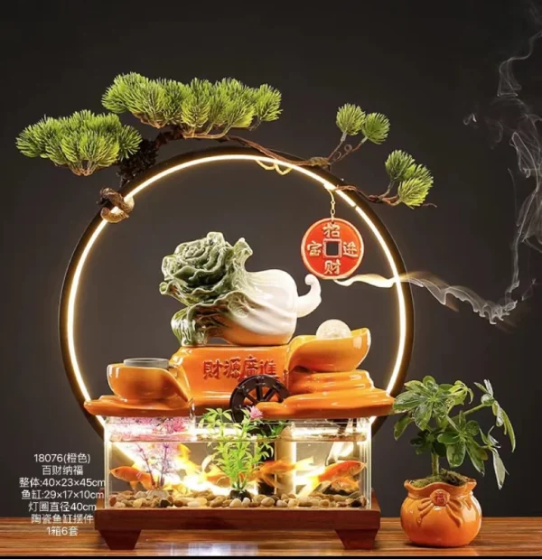 百財納福帶魚缸（橙）
